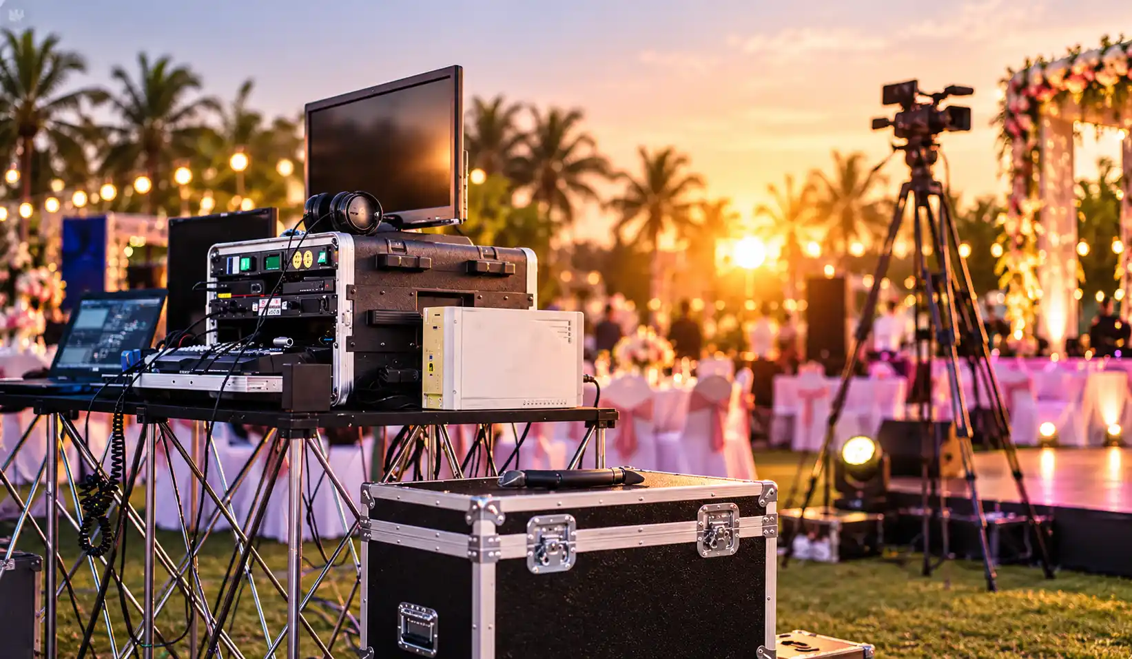 Wedding DJ Setup and Lighting